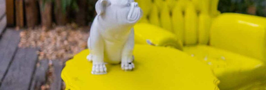 statue de bouledogue
